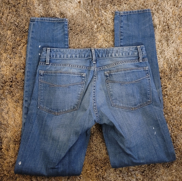 Gap 1969 Always Skinny Medium Wash White Splatter Detail Jeans 27 - Picture 6 of 11